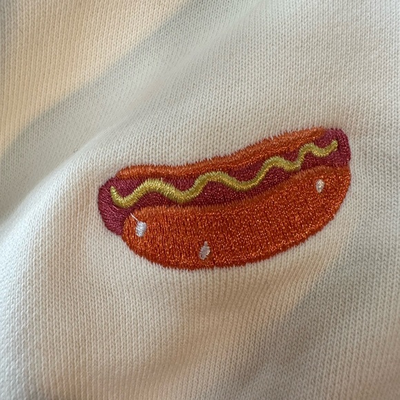 EUC Parke hoodie -L/XL NYC hoodie with double side NYC patches- cream - Picture 6 of 11